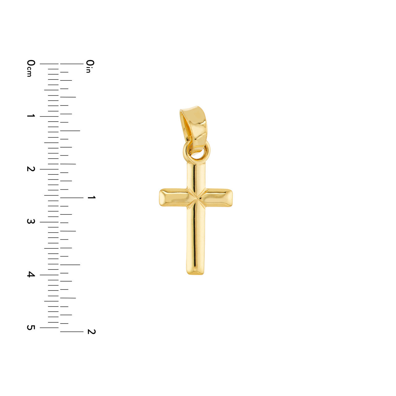 14k Gold Small Cross Pendant