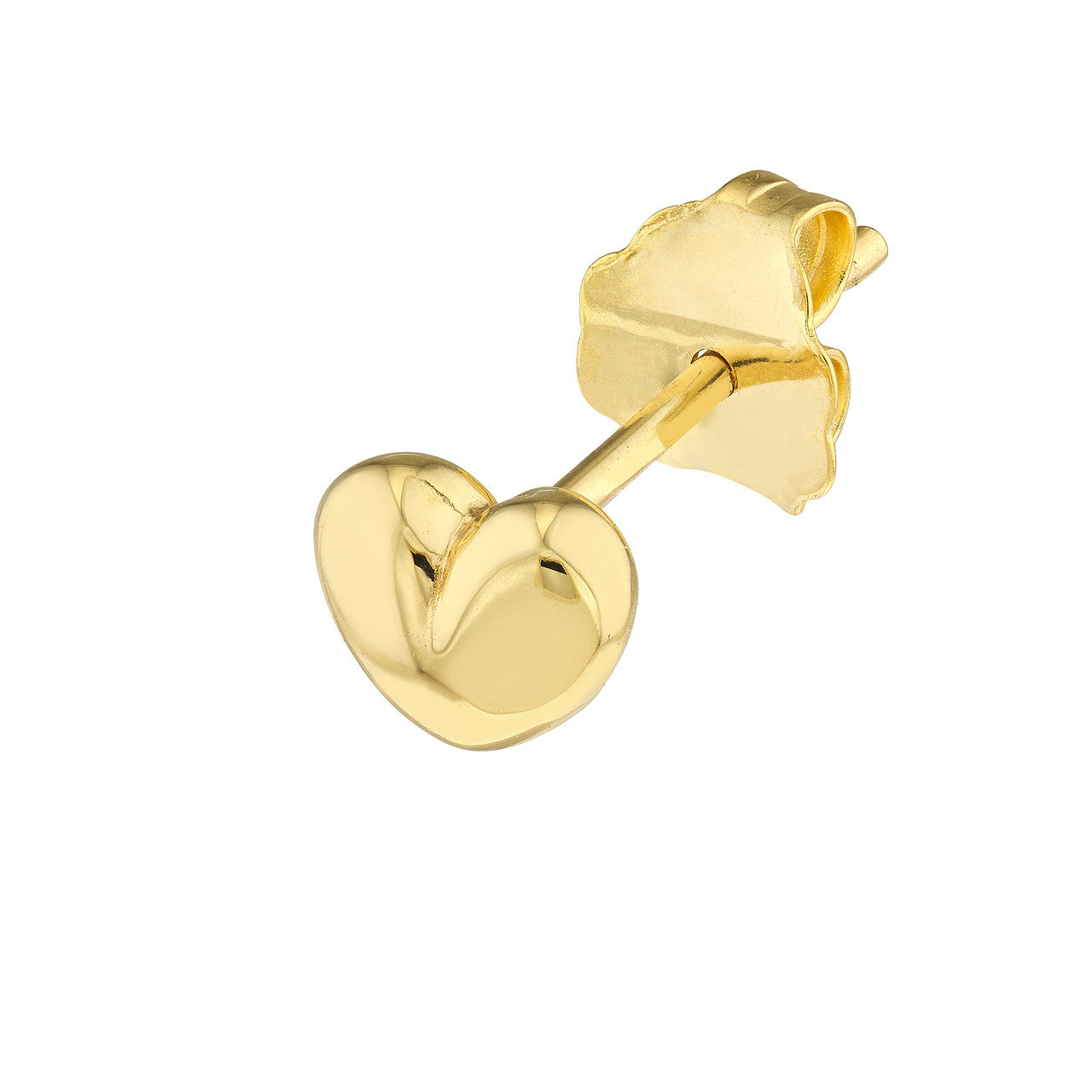 14k Gold Puffy Heart Earrings