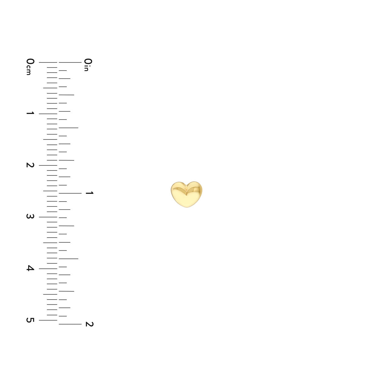 14k Gold Puffy Heart Earrings