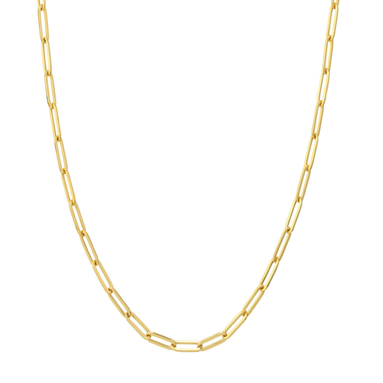 14k Gold Essential Paperclip Necklace