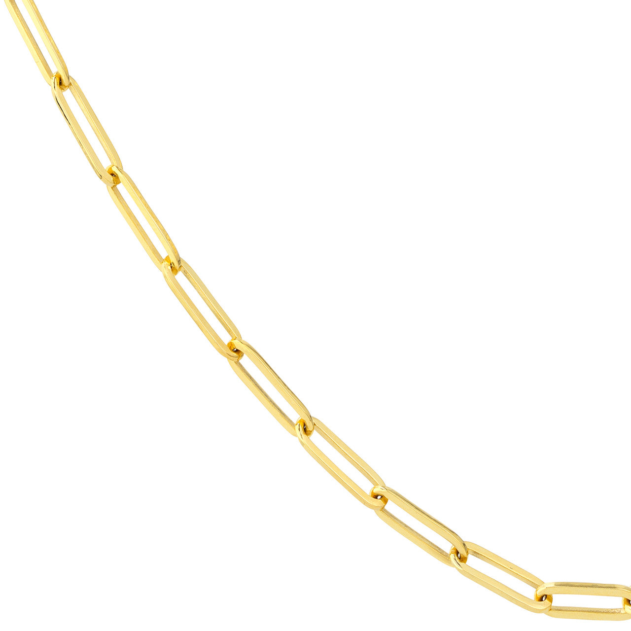 14k Gold Essential Paperclip Necklace
