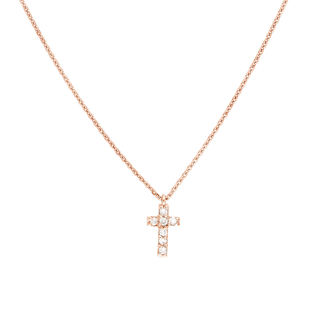 14k Gold Mini Diamond Cross
