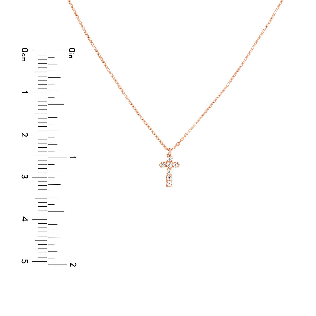 14k Gold Mini Diamond Cross