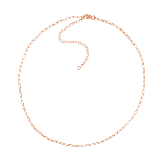 14k Gold Adjustable Paperclip Choker
