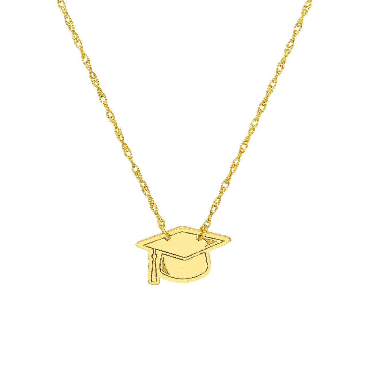 14k Gold graduate Hat Necklace