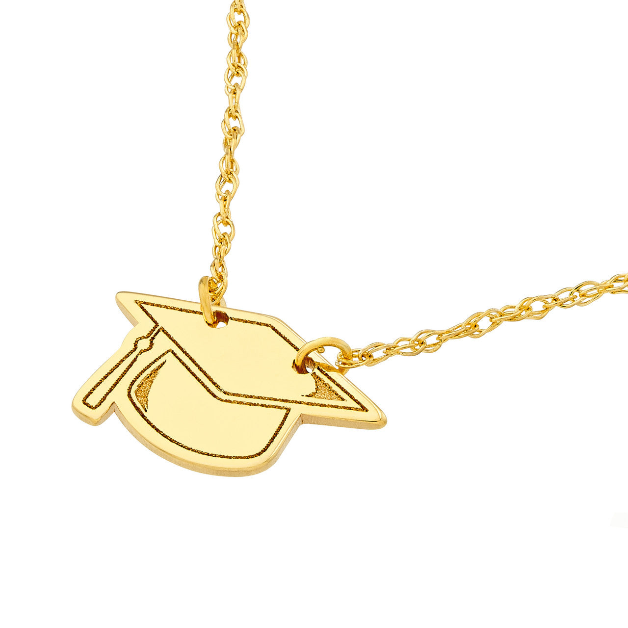 14k Gold graduate Hat Necklace