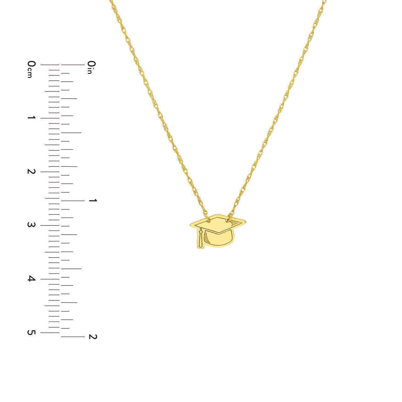 14k Gold graduate Hat Necklace