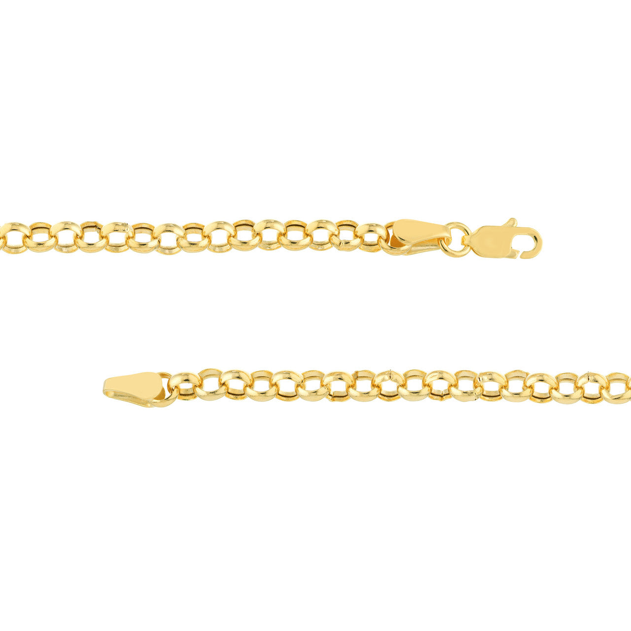 14k Gold Pave Diamond Oval Link Necklace