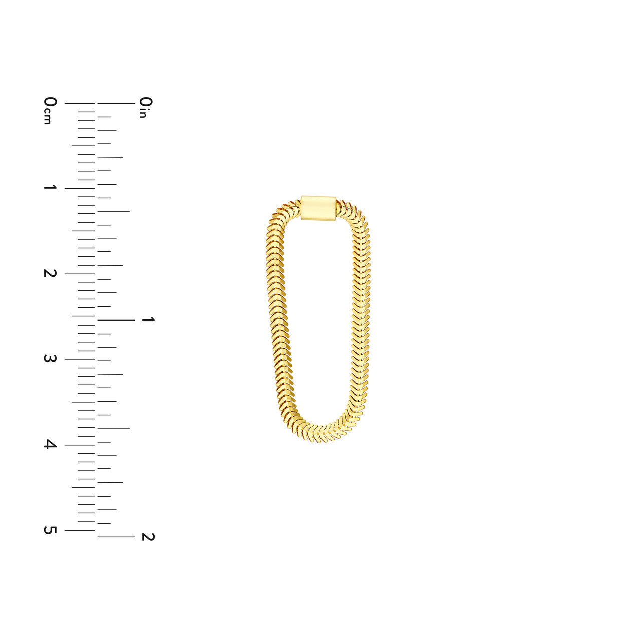 14k Gold Loop Snake Chain Earrings
