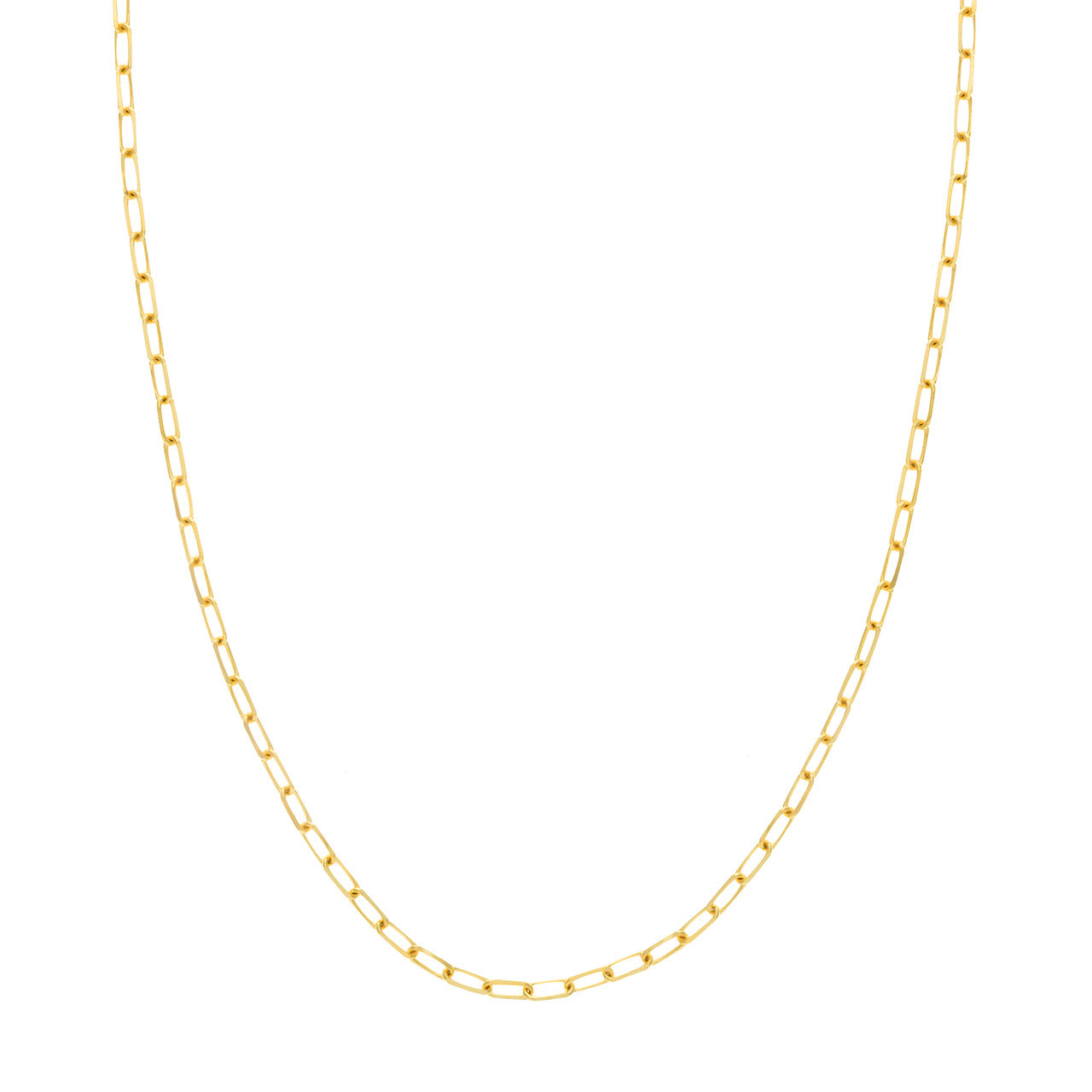 14k Gold 3mm Paperclip Chain