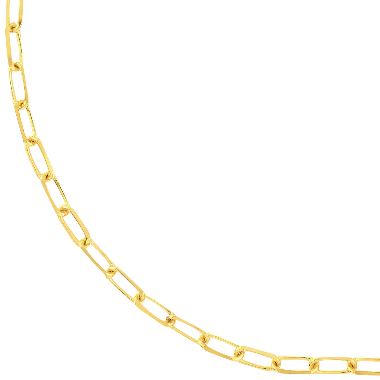 14k Gold 3mm Paperclip Chain
