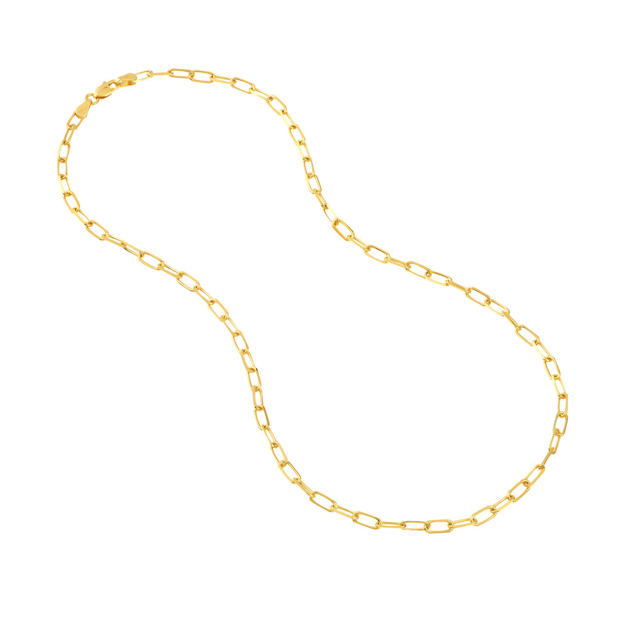 14k Gold 3mm Paperclip Chain