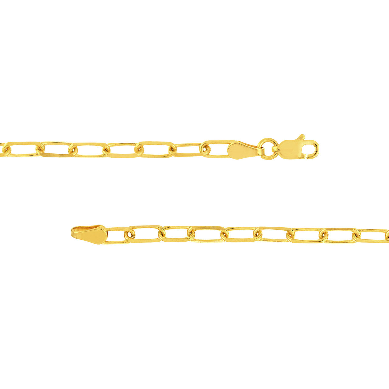 14k Gold 3mm Paperclip Chain