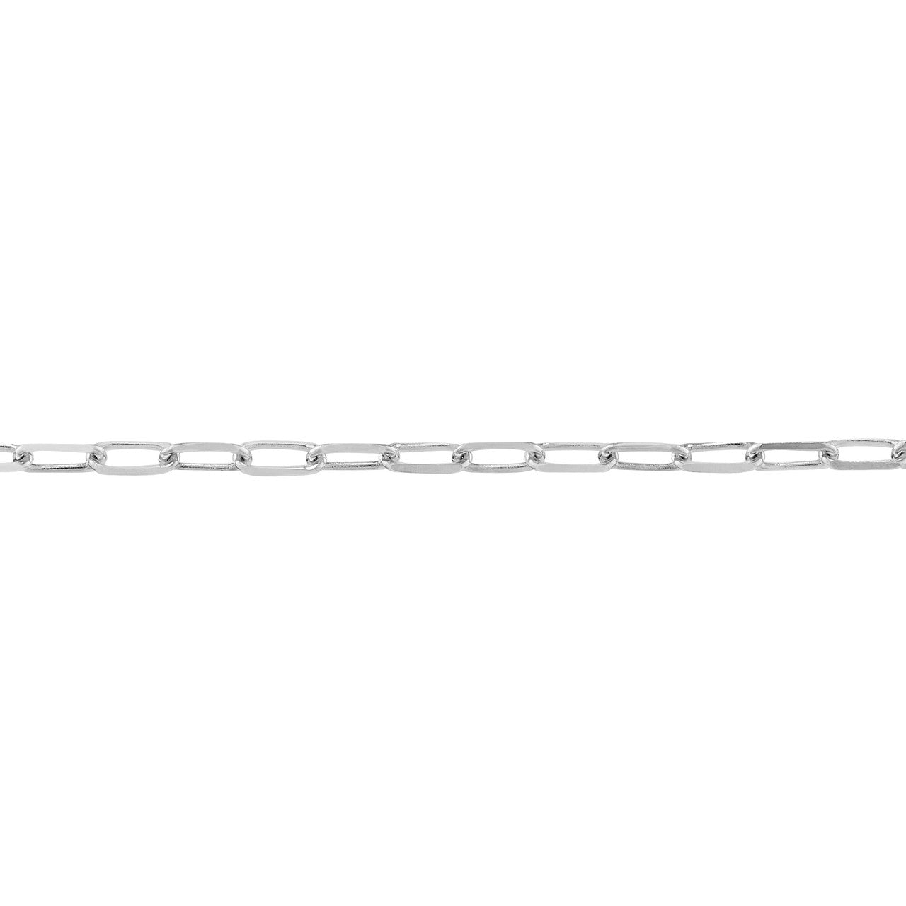 14k Paperclip Dainty Bracelet - White Gold