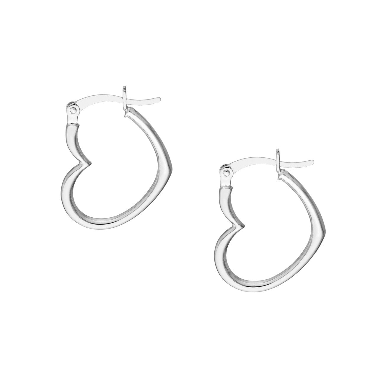 14k Gold Heart Shaped Hoop Earrings