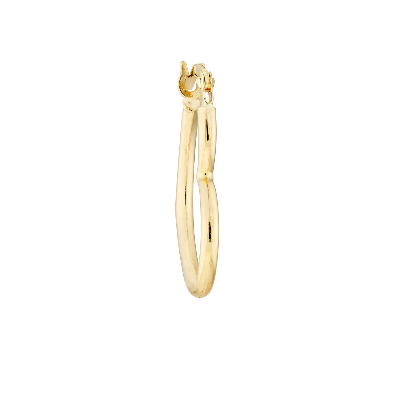 14k Gold Heart Shaped Hoop Earrings