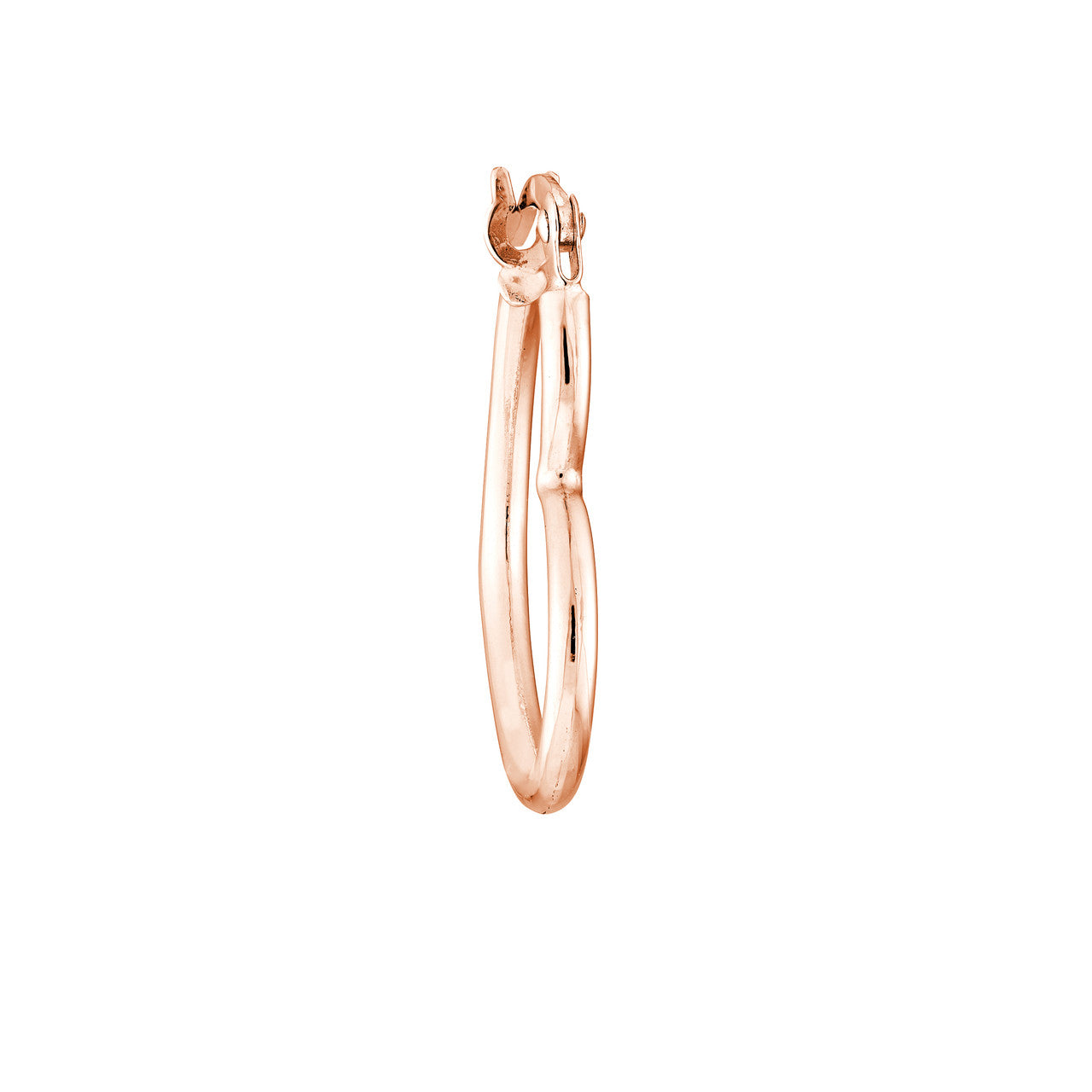 14k Gold Heart Shaped Hoop Earrings