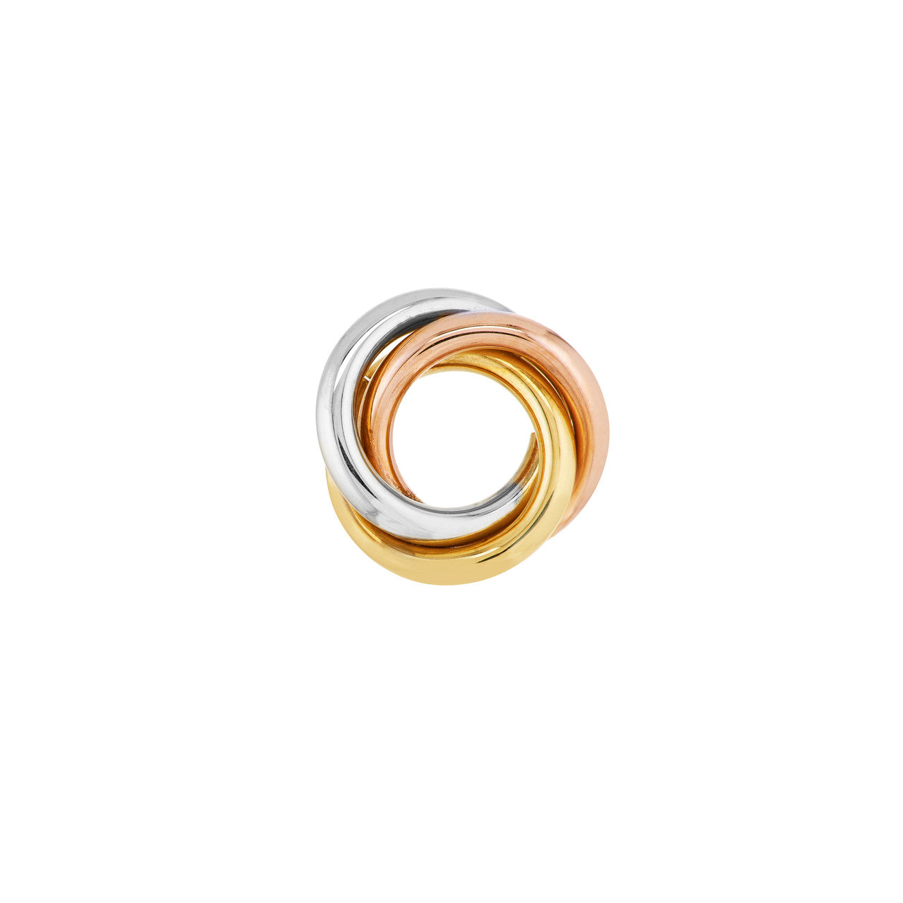 14k Gold Tri Color Love Knot Earrings