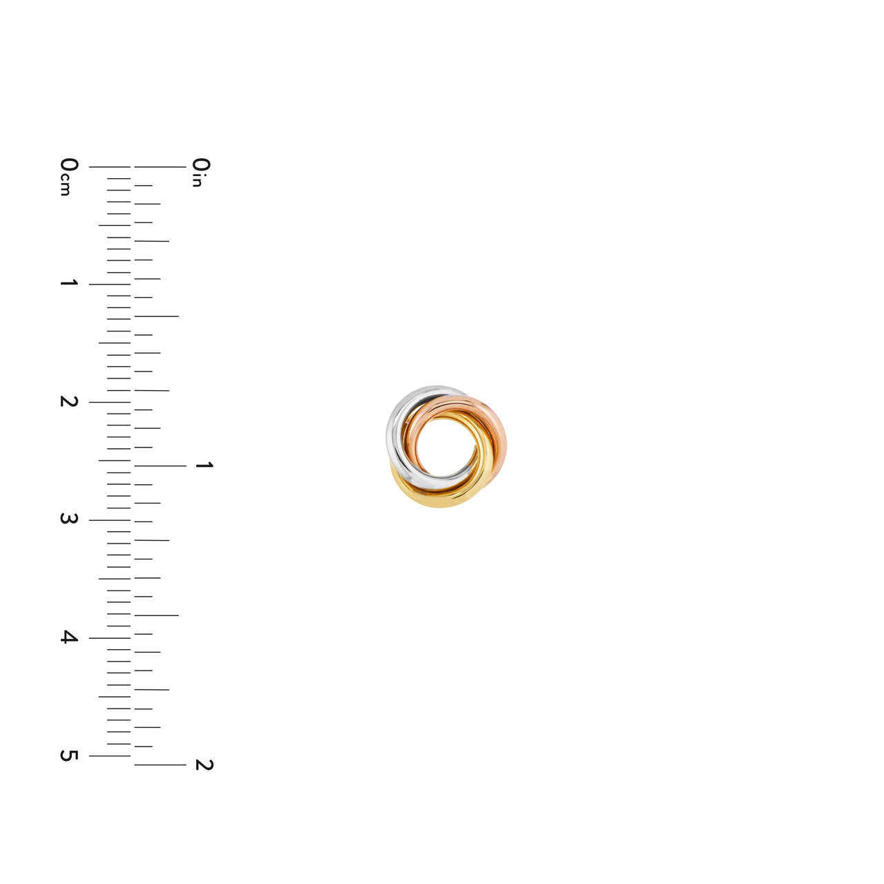14k Gold Tri Color Love Knot Earrings