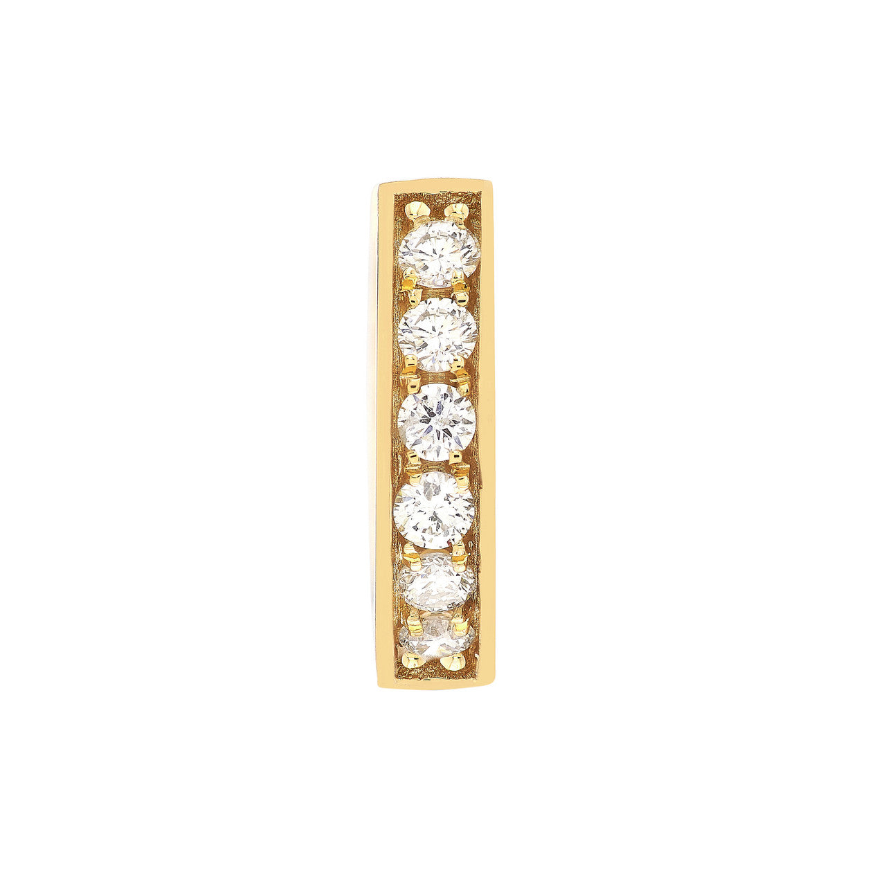14k Gold .15tw Diamond Huggie Earrings