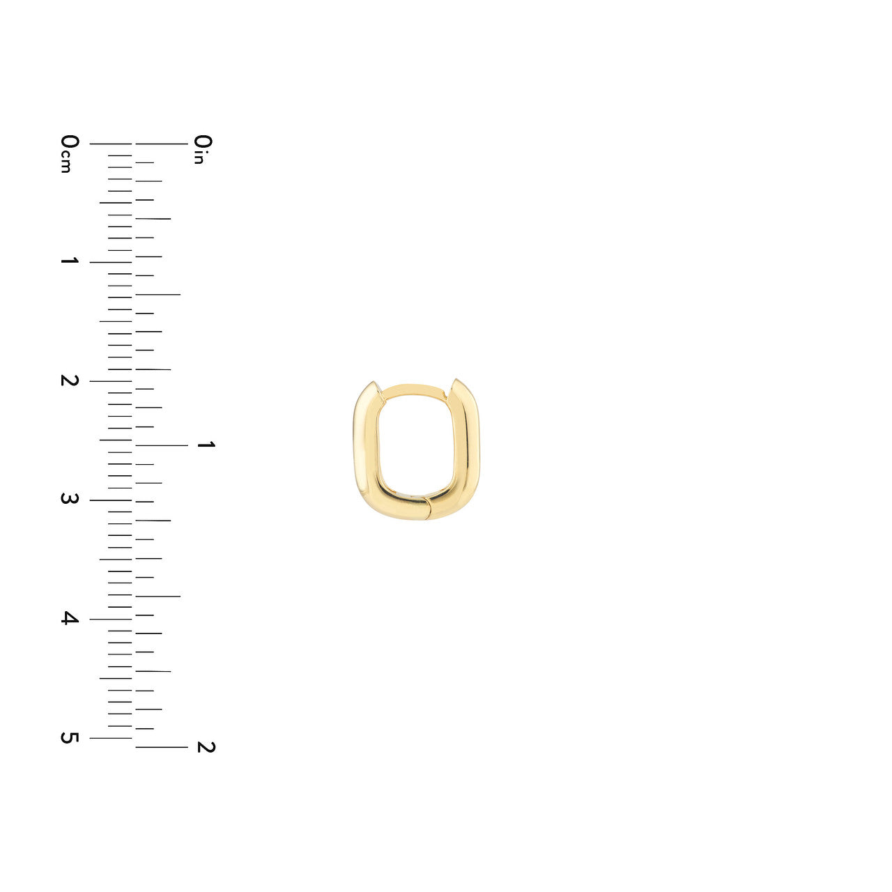 14k Elongated Huggie Earrings