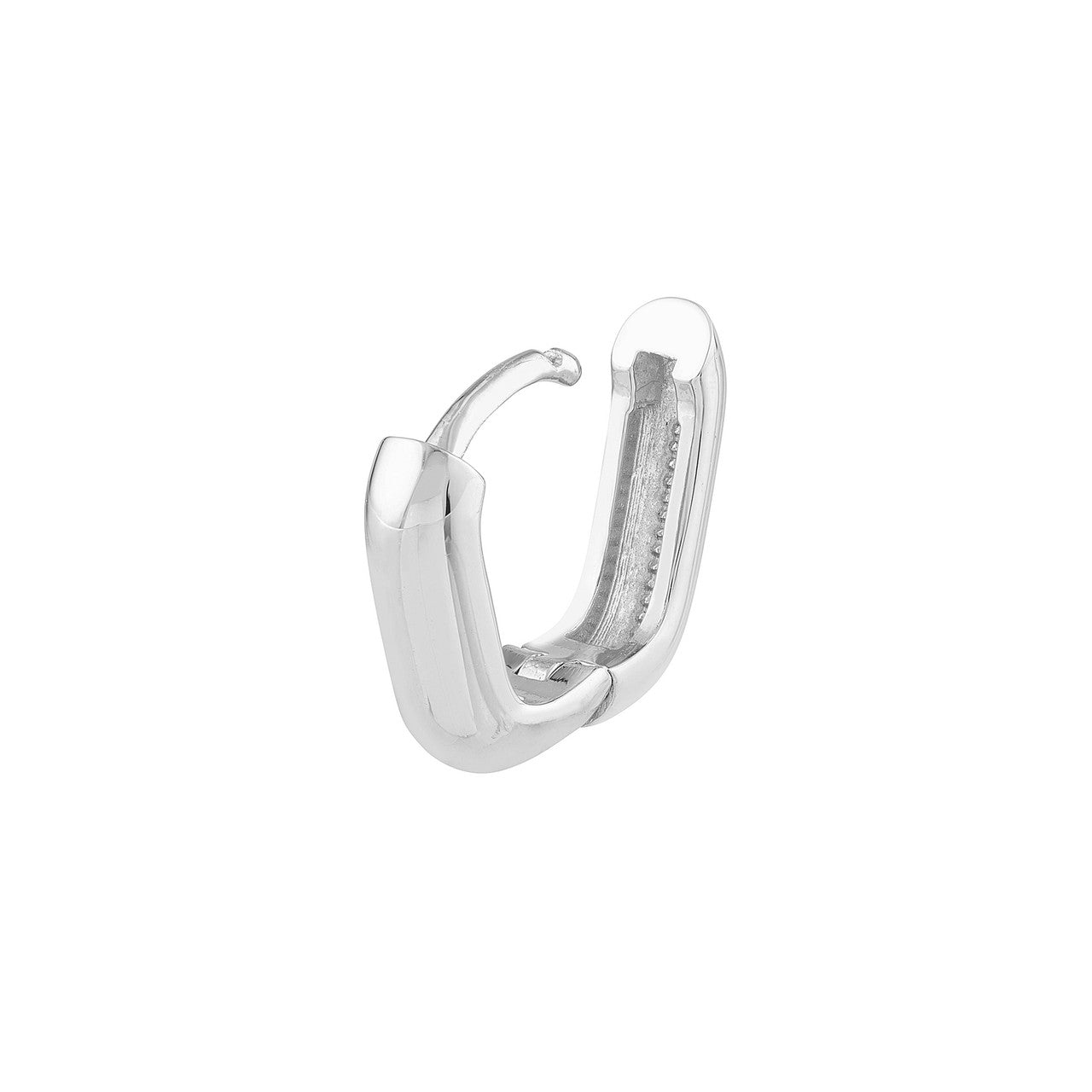 14k Elongated Huggie Earrings