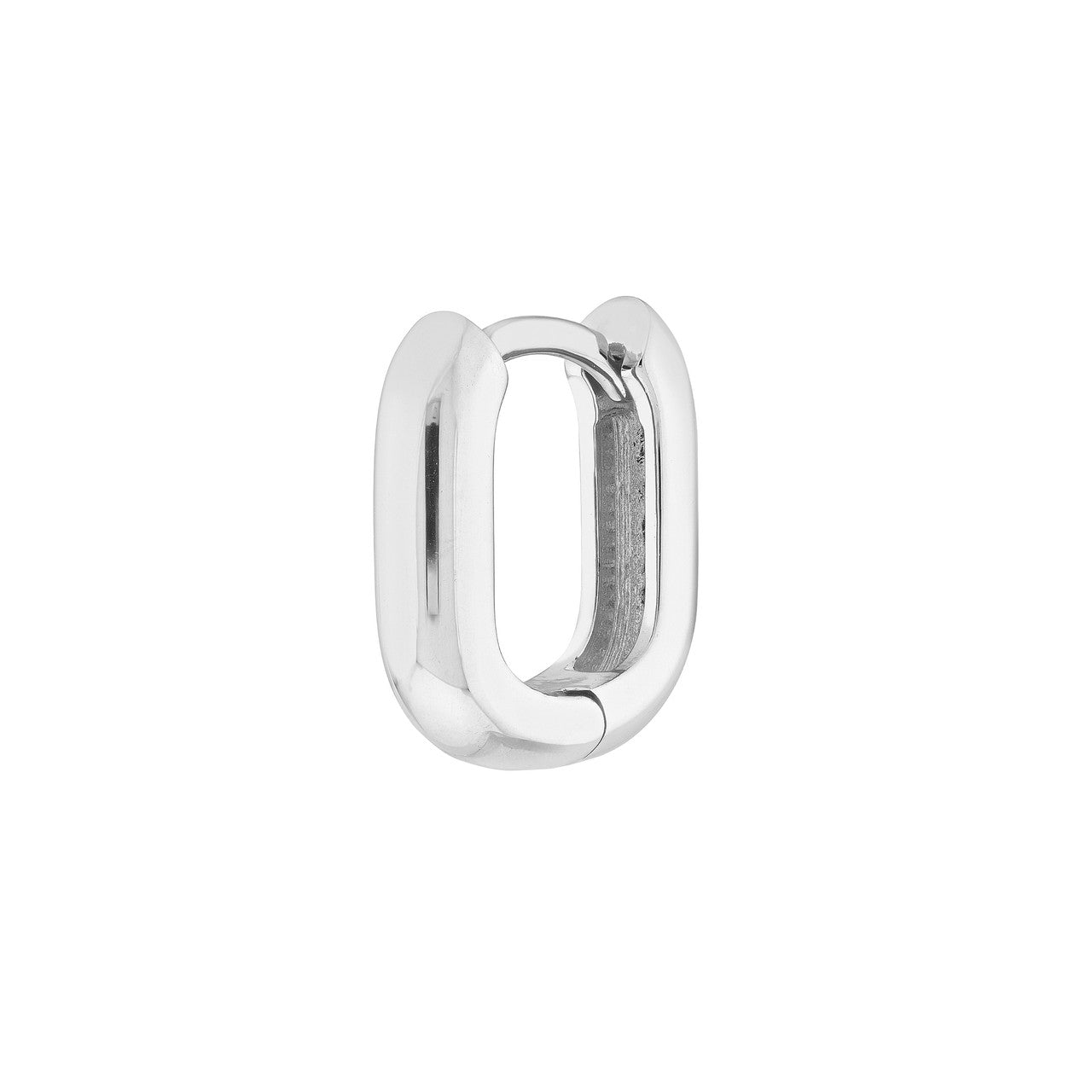 14k Elongated Huggie Earrings