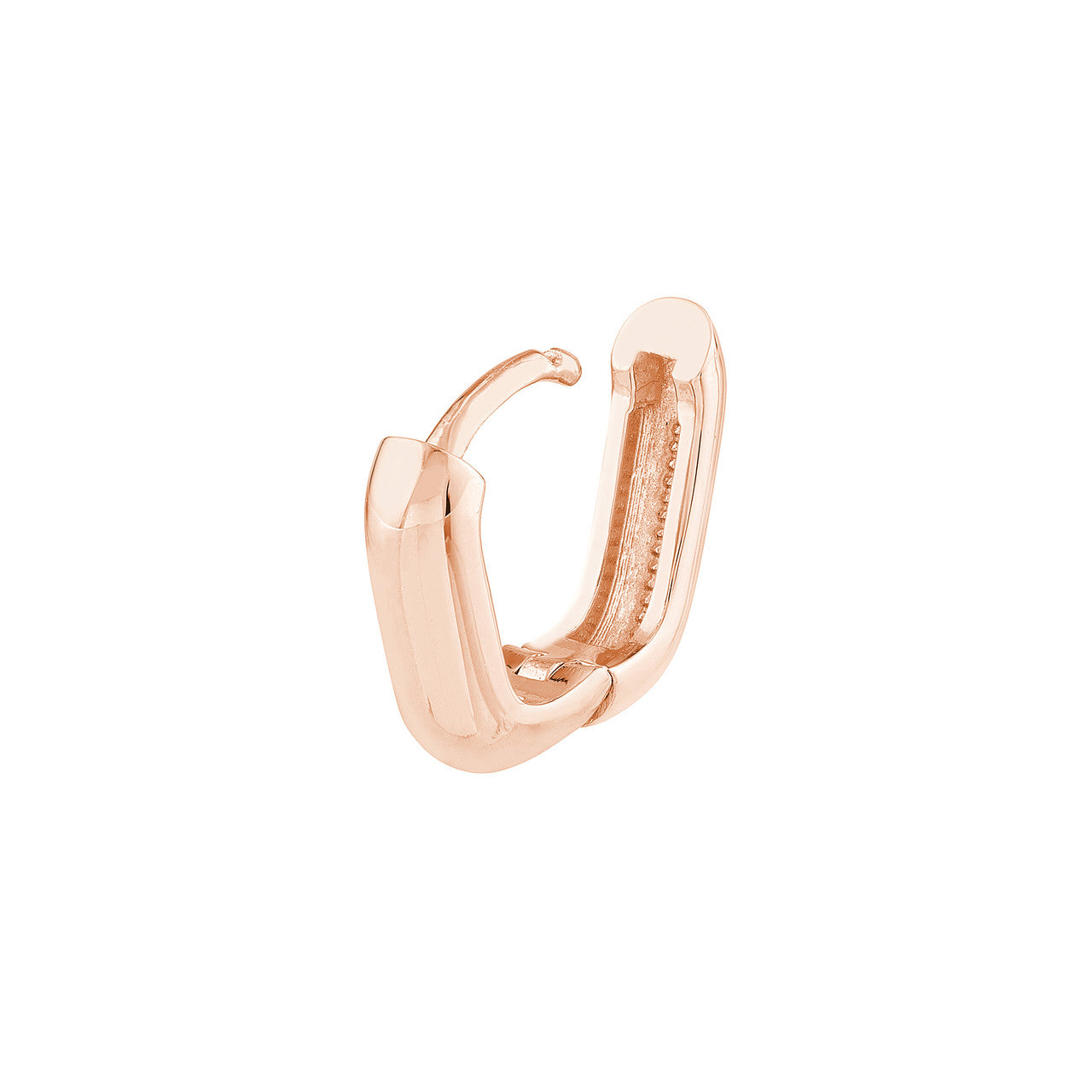 14k Elongated Huggie Earrings