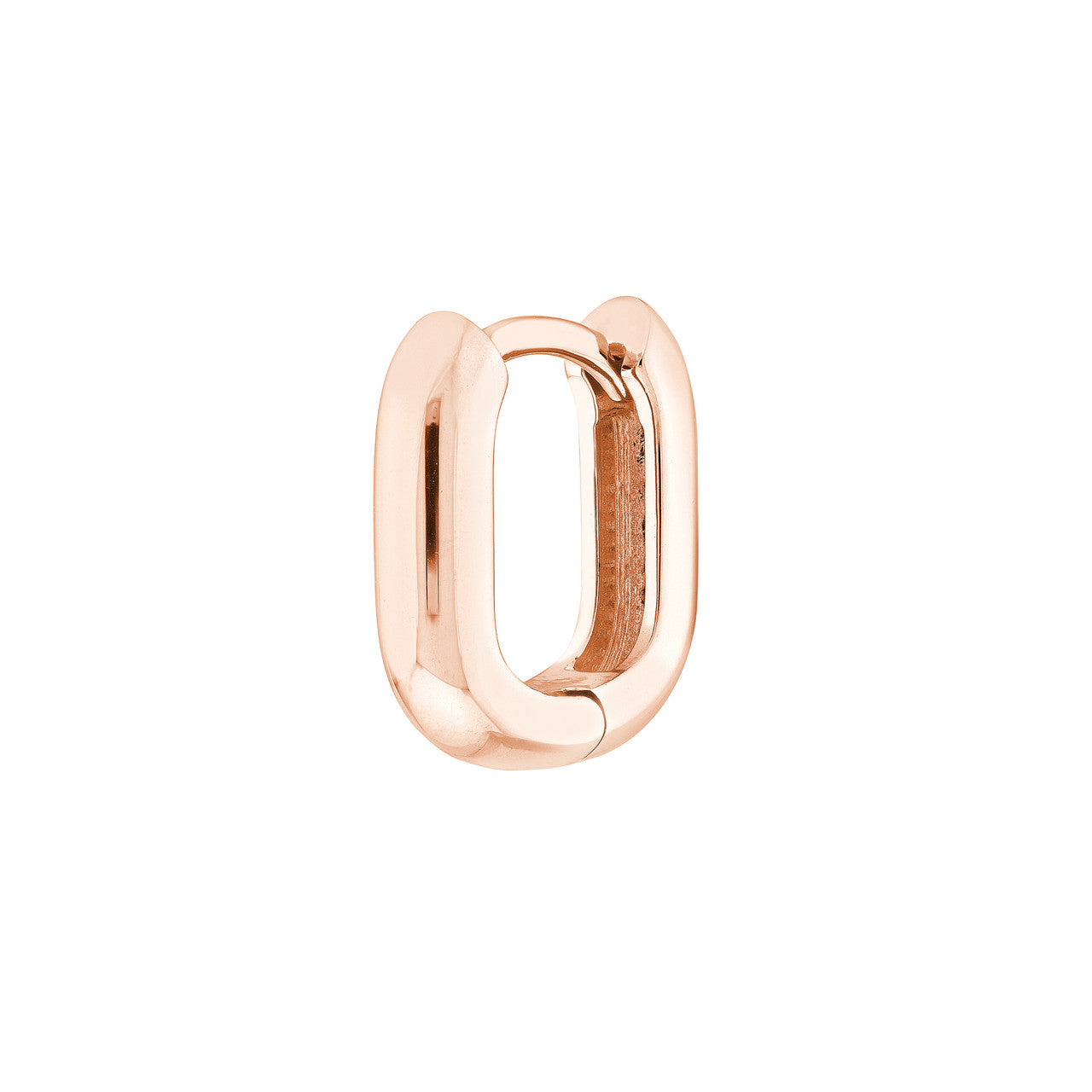 14k Elongated Huggie Earrings