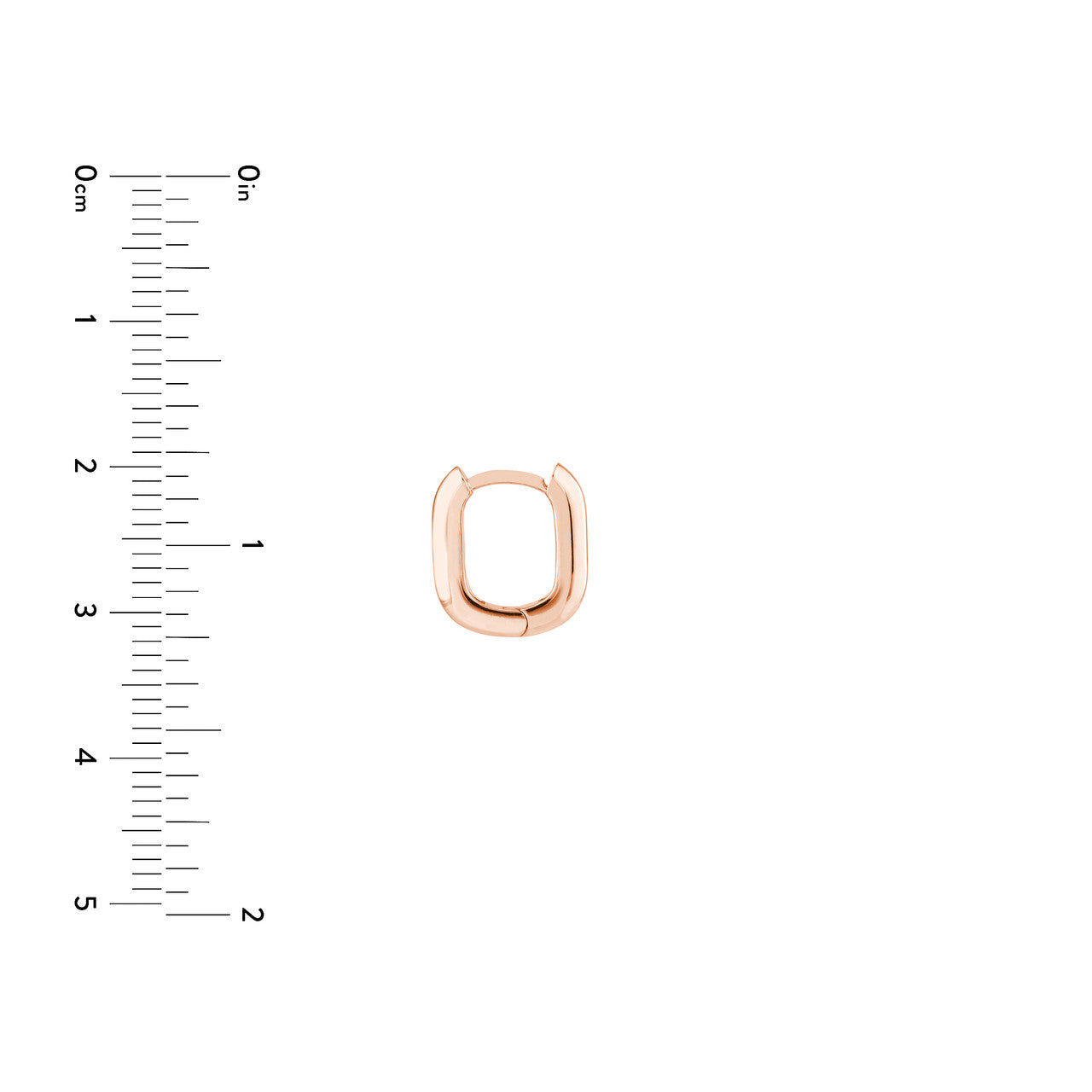 14k Elongated Huggie Earrings