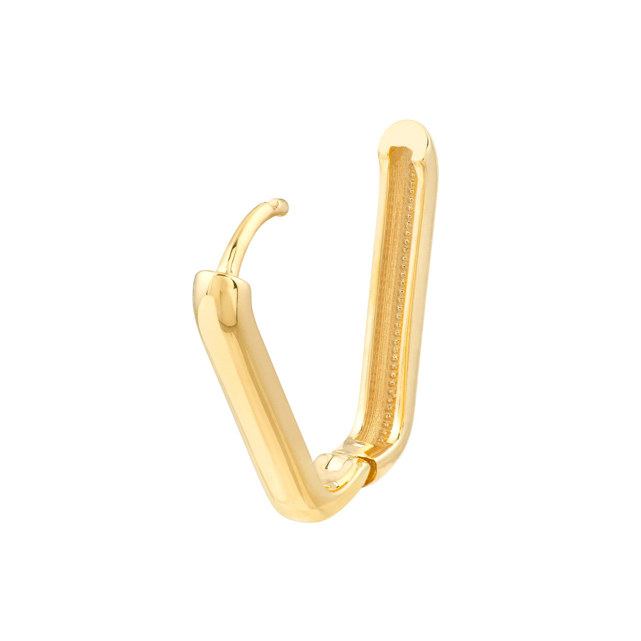 14K Elongated Hoop Earrings