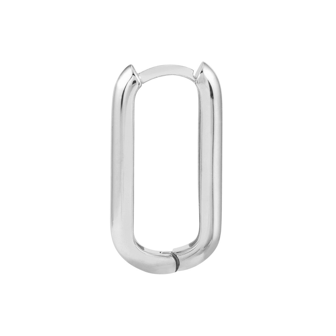 14K Elongated Hoop Earrings