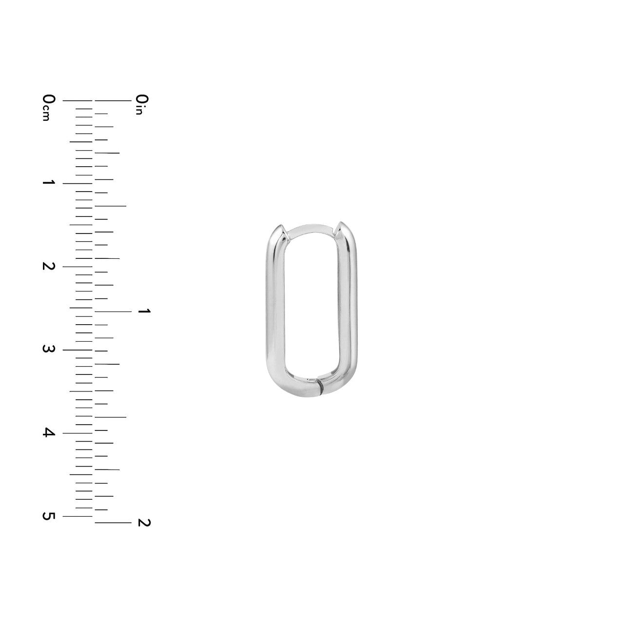 14K Elongated Hoop Earrings