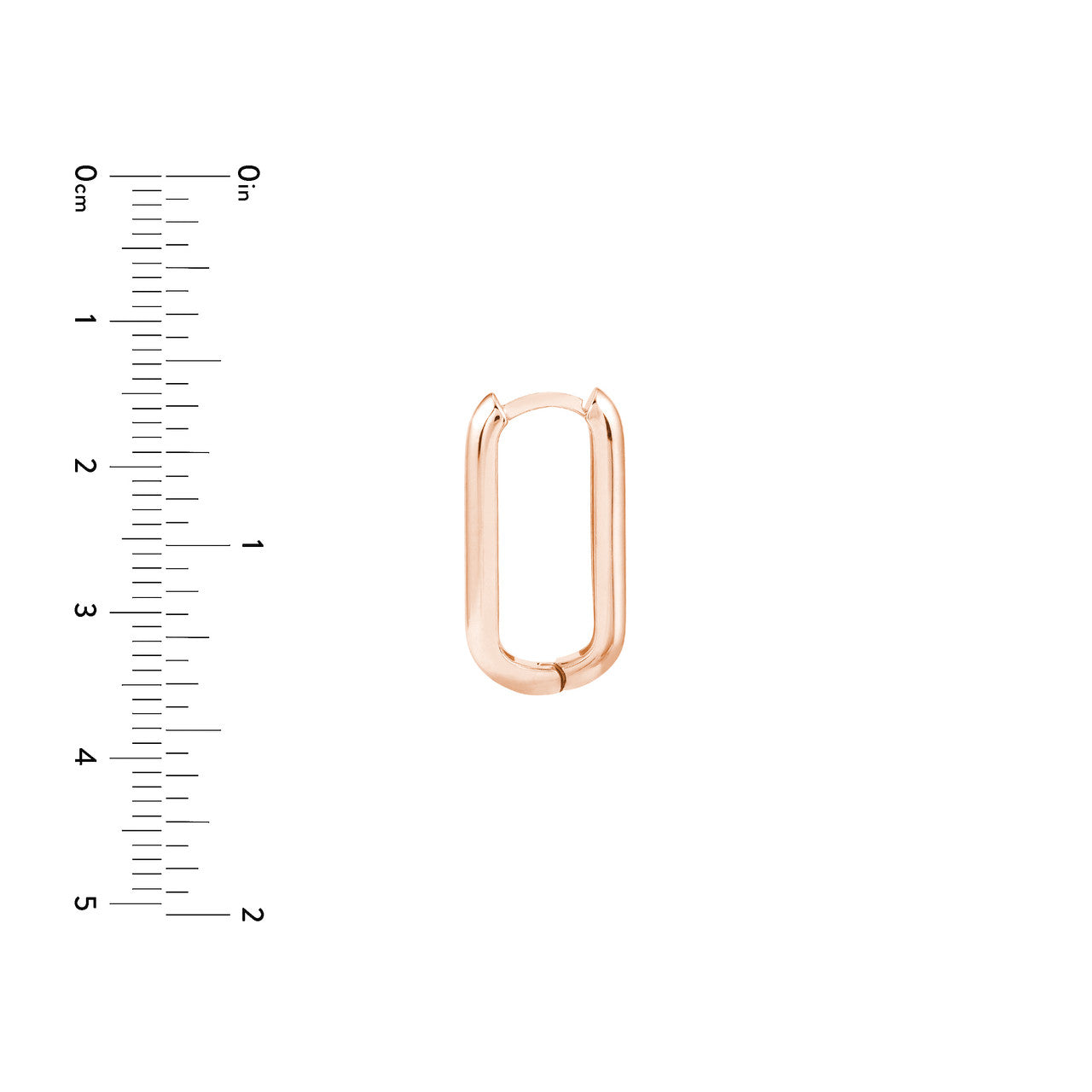 14K Elongated Hoop Earrings