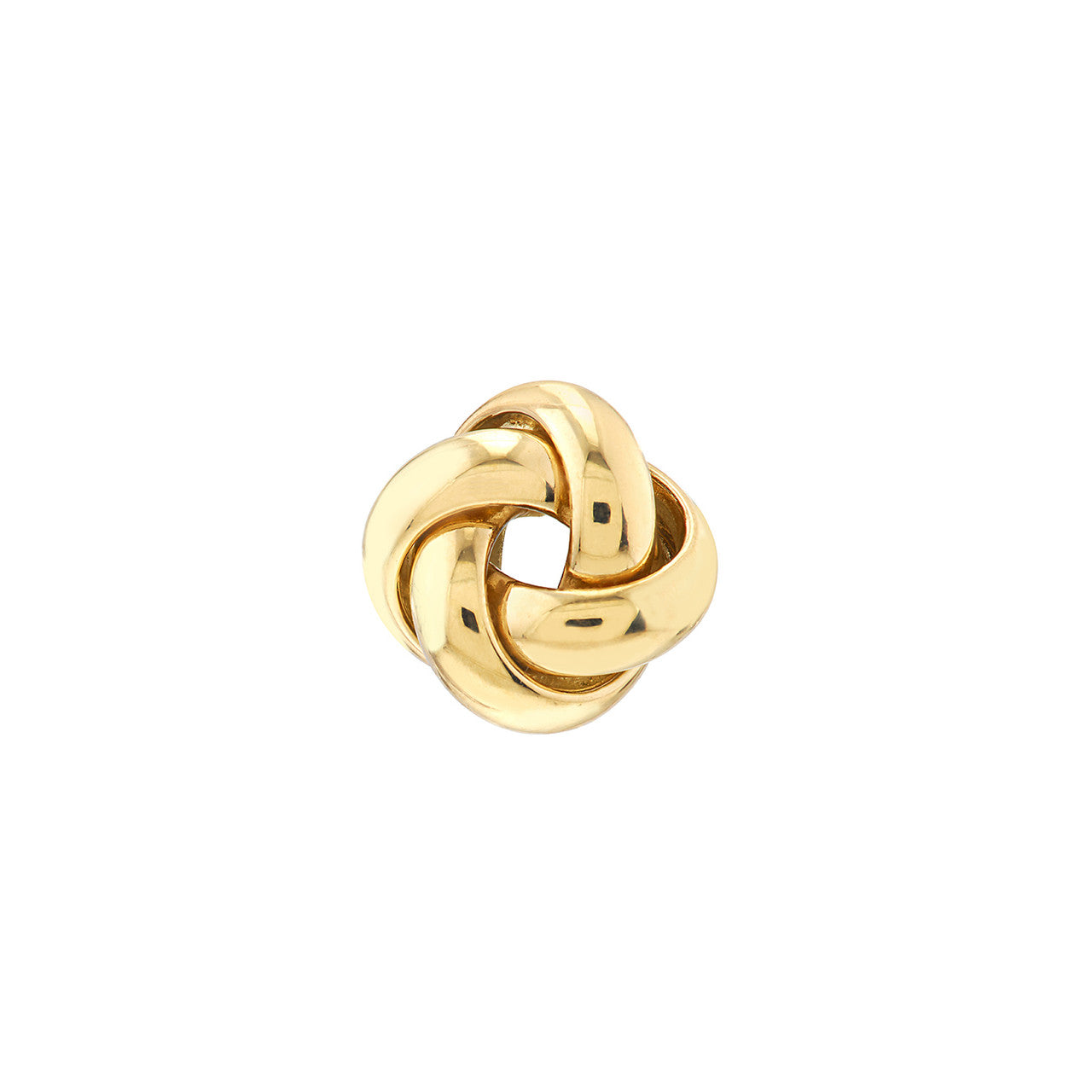 14k Gold Puffed Love Knot Stud Earrings