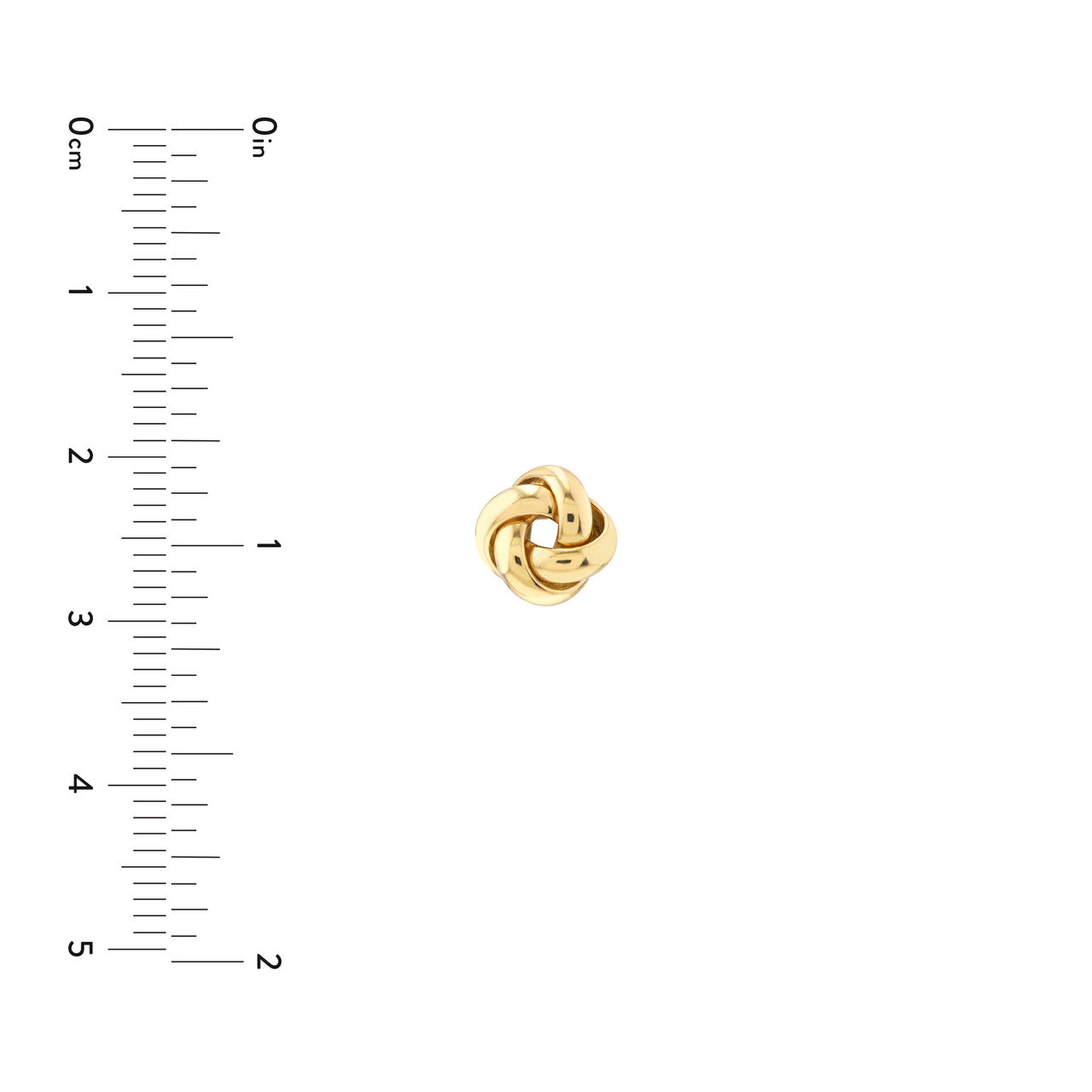 14k Gold Puffed Love Knot Stud Earrings