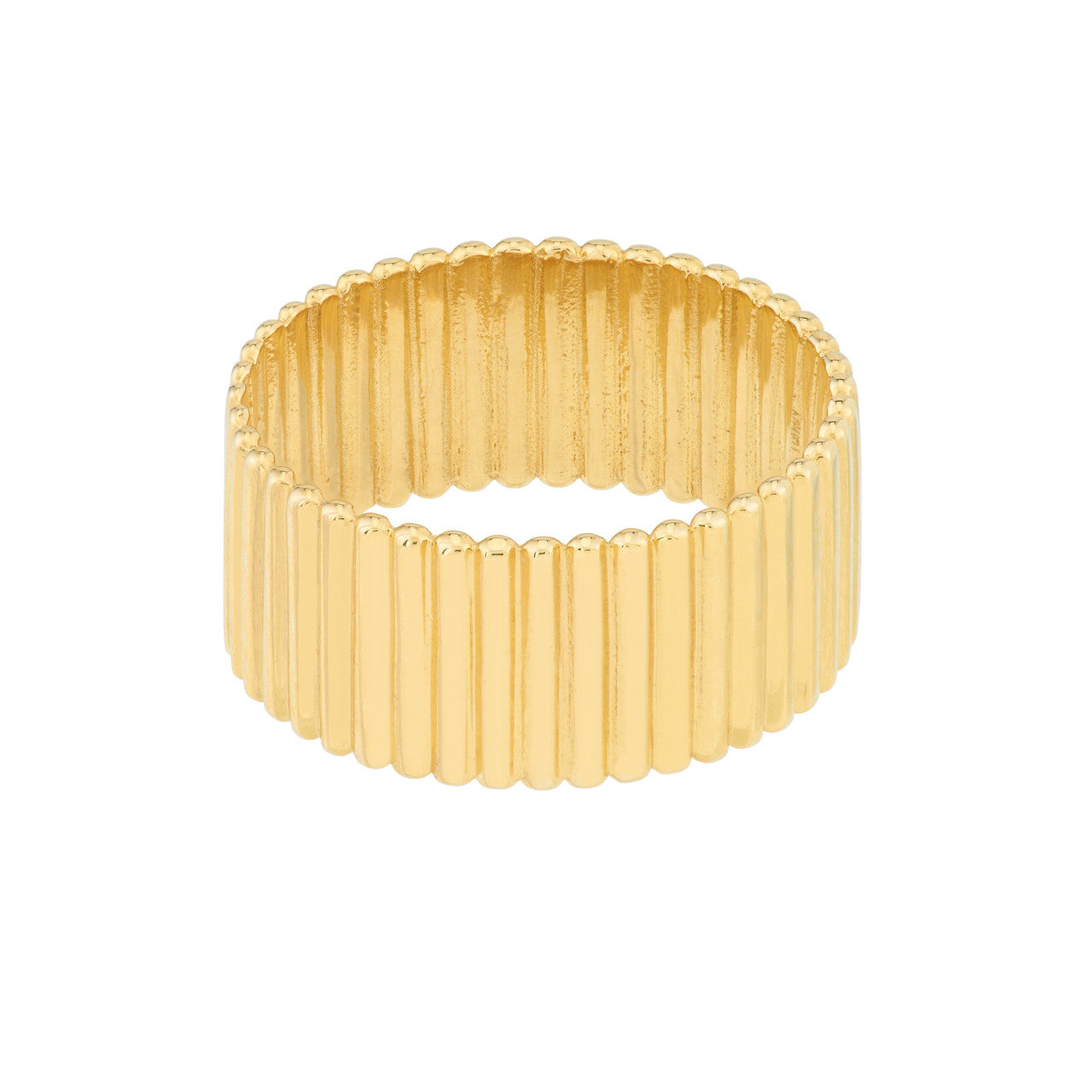 14k Gold Ribbed Cigar Band