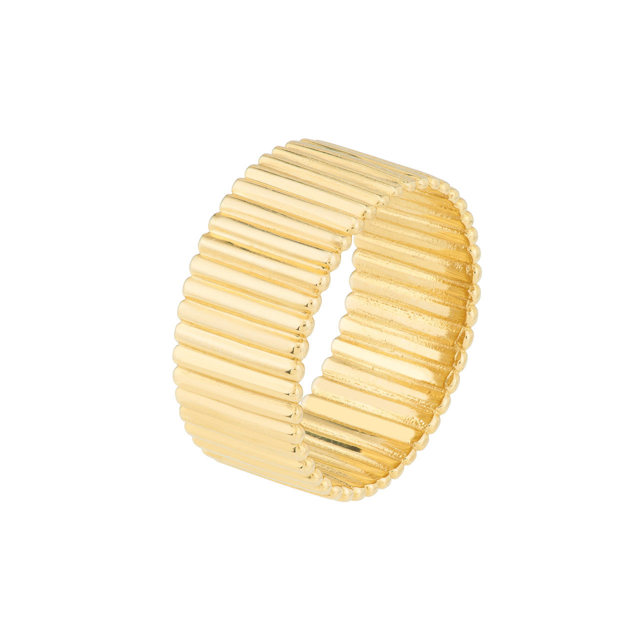 14k Gold Ribbed Cigar Band