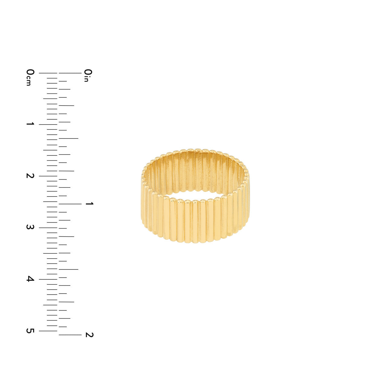 14k Gold Ribbed Cigar Band