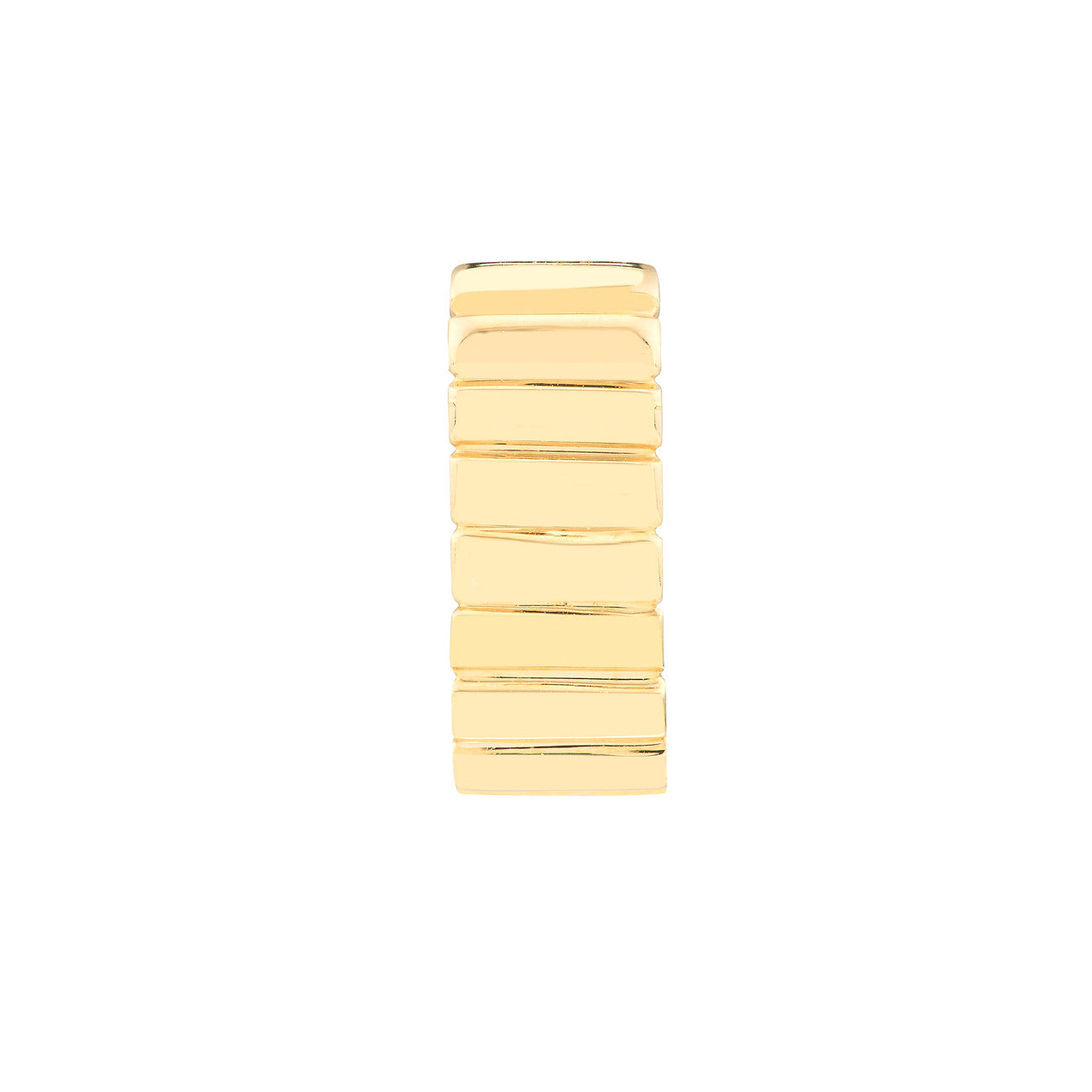 14k Gold Ribbed Earrings