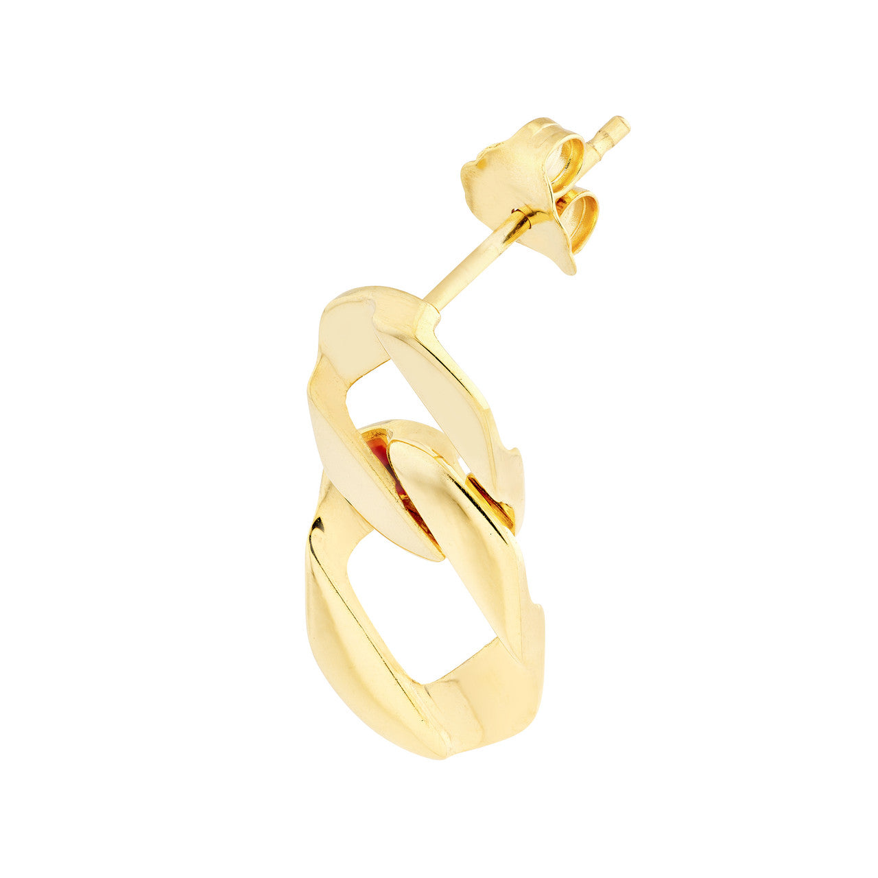 14k Gold Miami Link Earrings