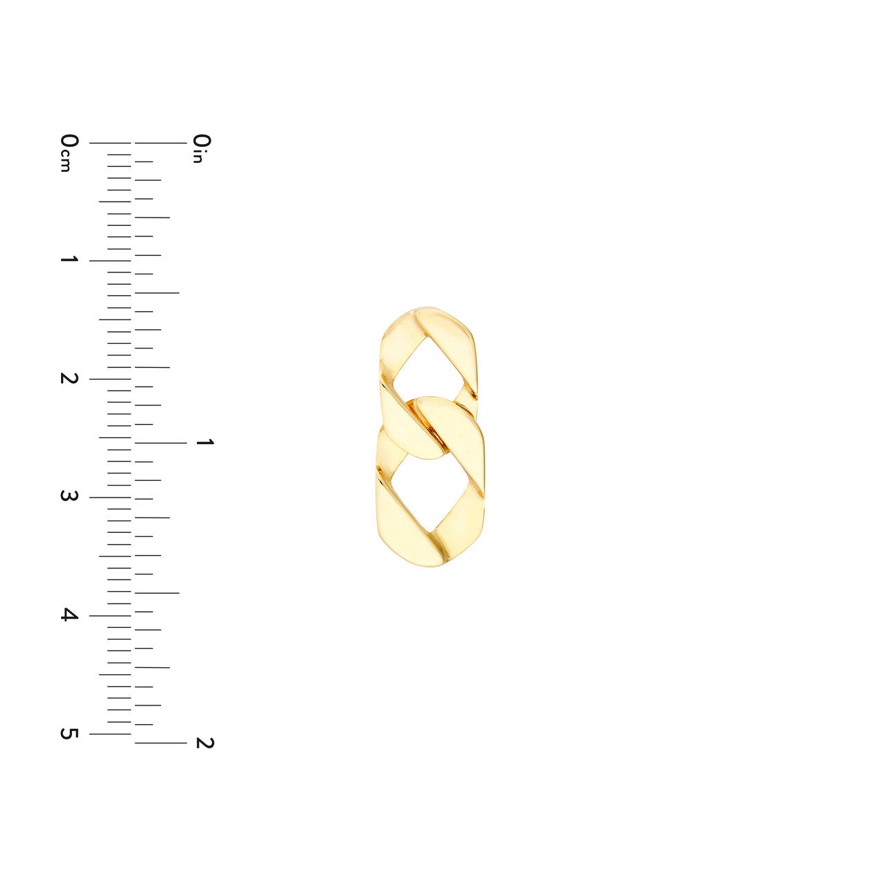 14k Gold Miami Link Earrings