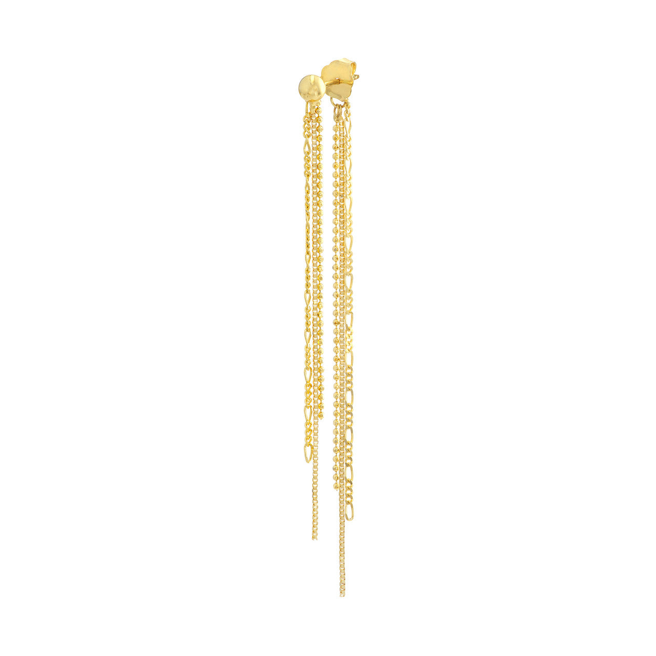 14k Gold Front and Back Dangle Earrings
