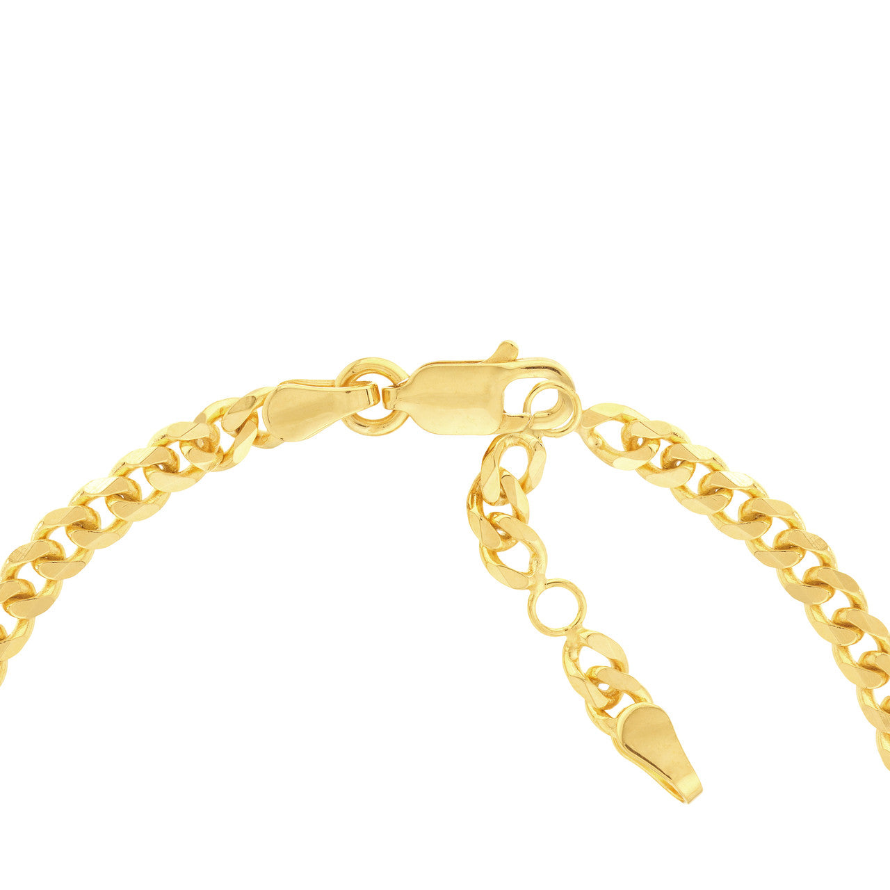 14k Gold Heart on Curb Cain
