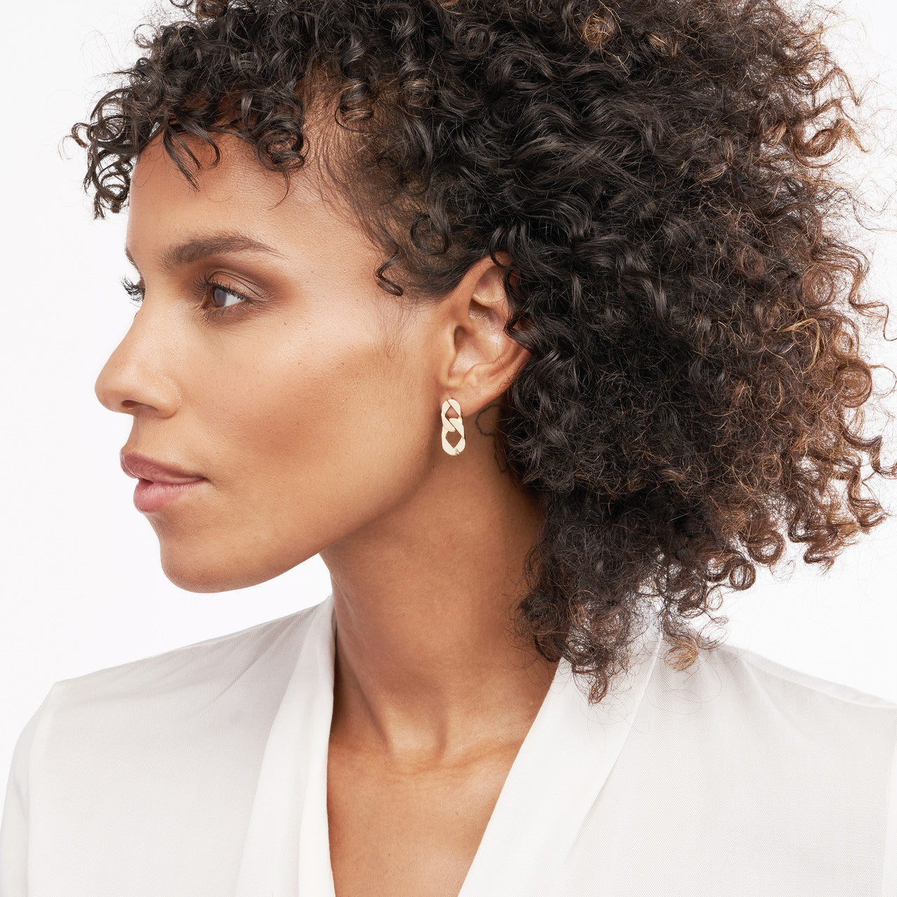 14k Gold Miami Link Earrings