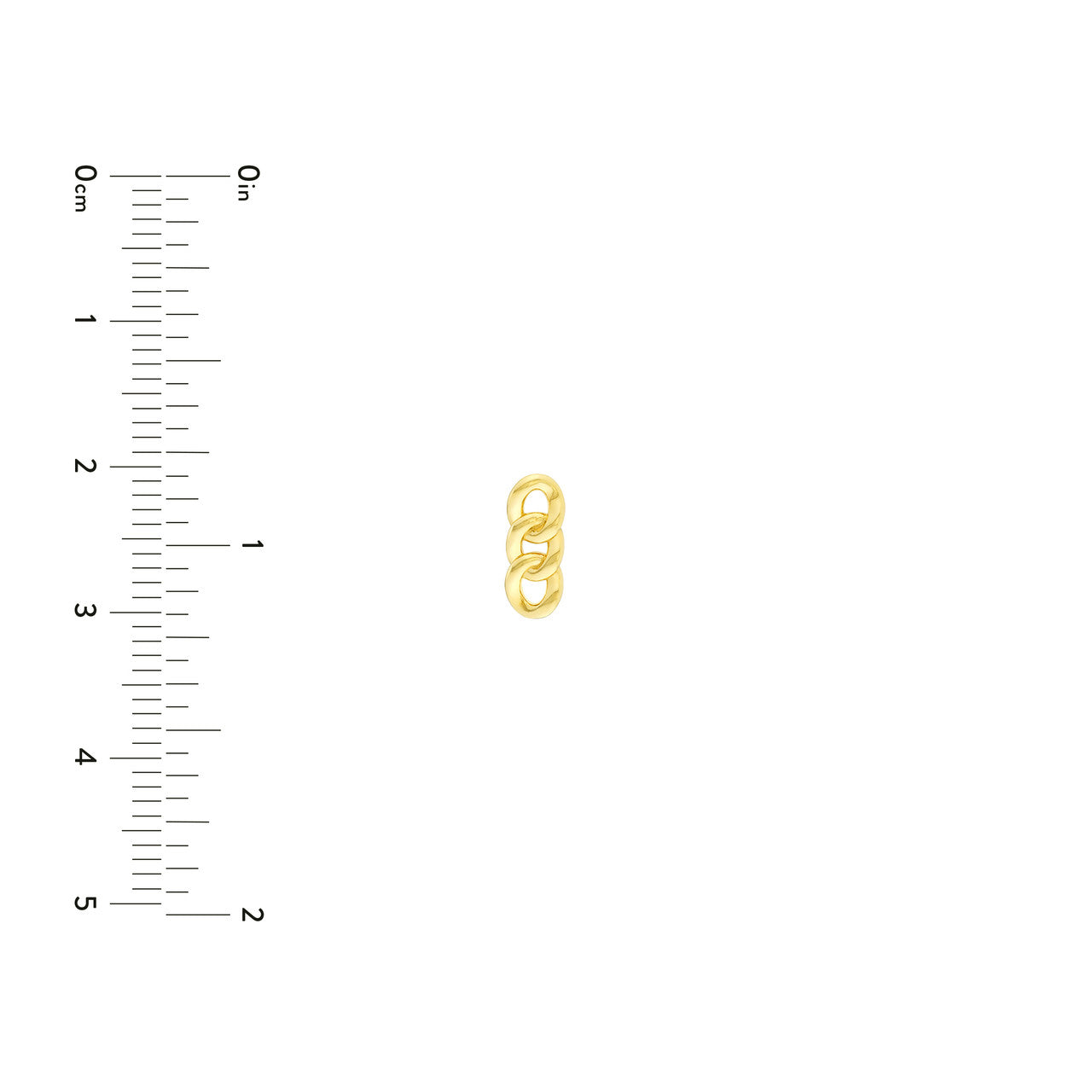 14k Gold Triple Link Earrings