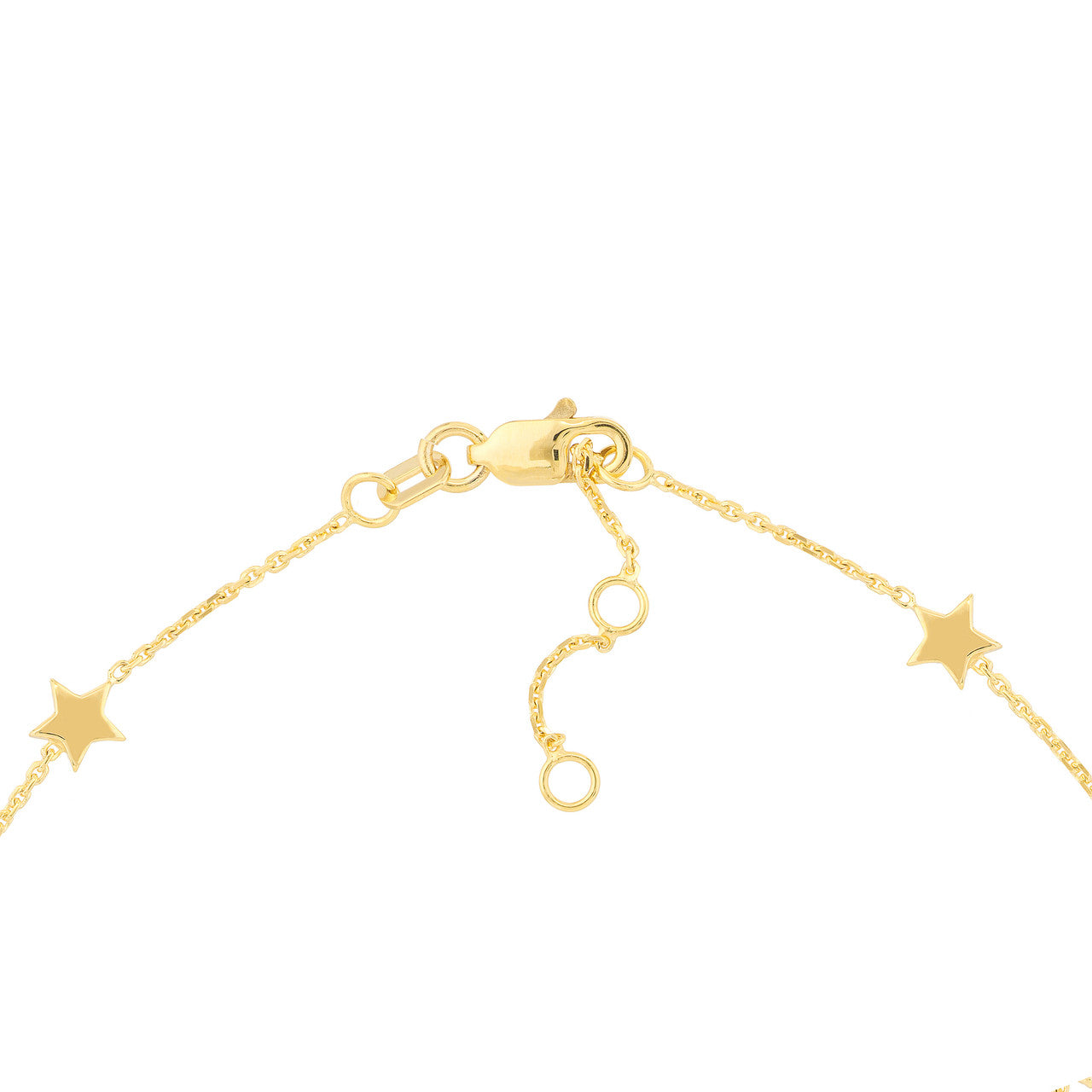 14k Gold Star Station Bracelet