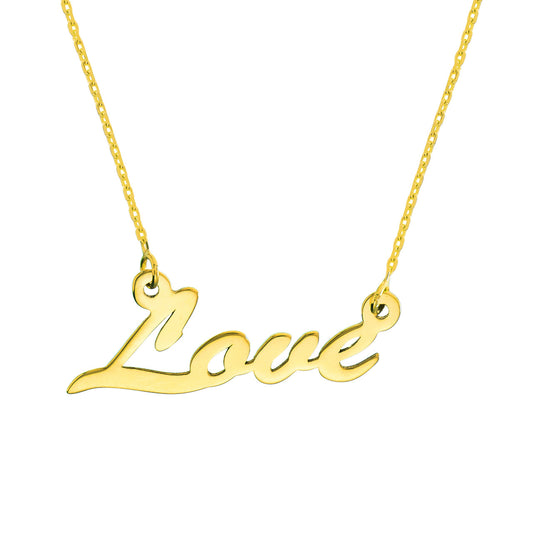 14k Gold Love Necklace