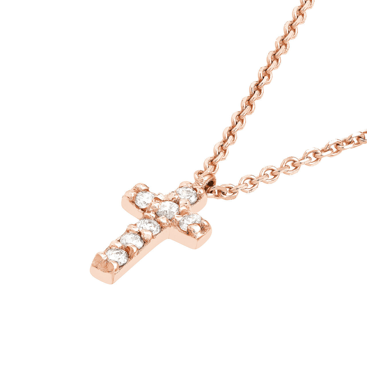 14k Gold Mini Diamond Cross