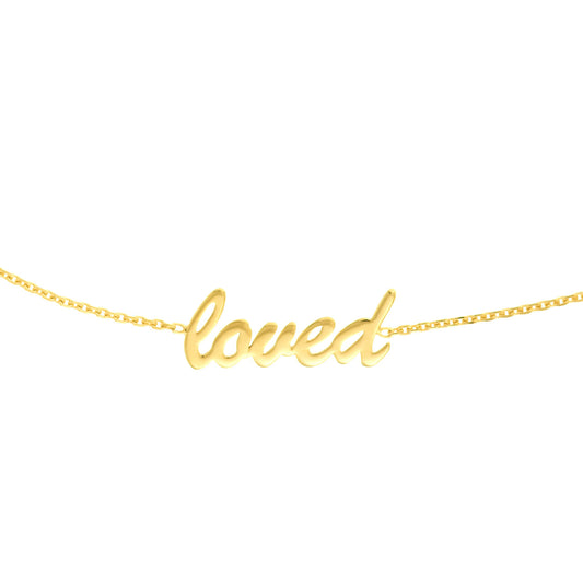 14k Gold Loved Necklace